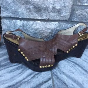 Michael Kors brown wedges 7.5